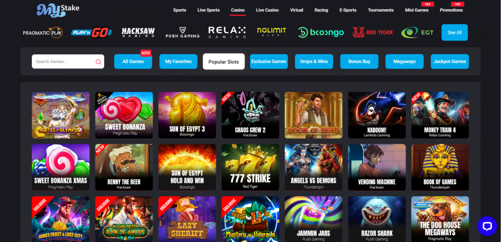 Mystake casino popular slots