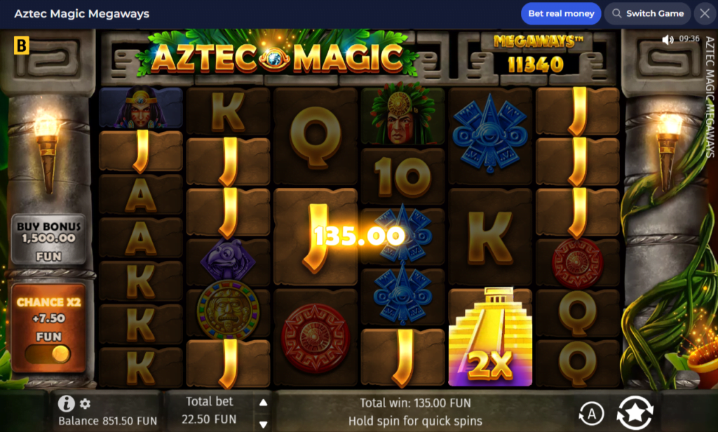 Aztec Magic Megaways Slot Win