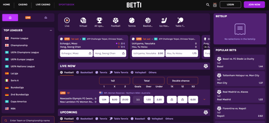 Betti Casino Sports Betting