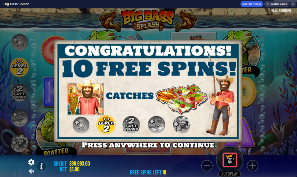 Big Bass Splash Free Spins