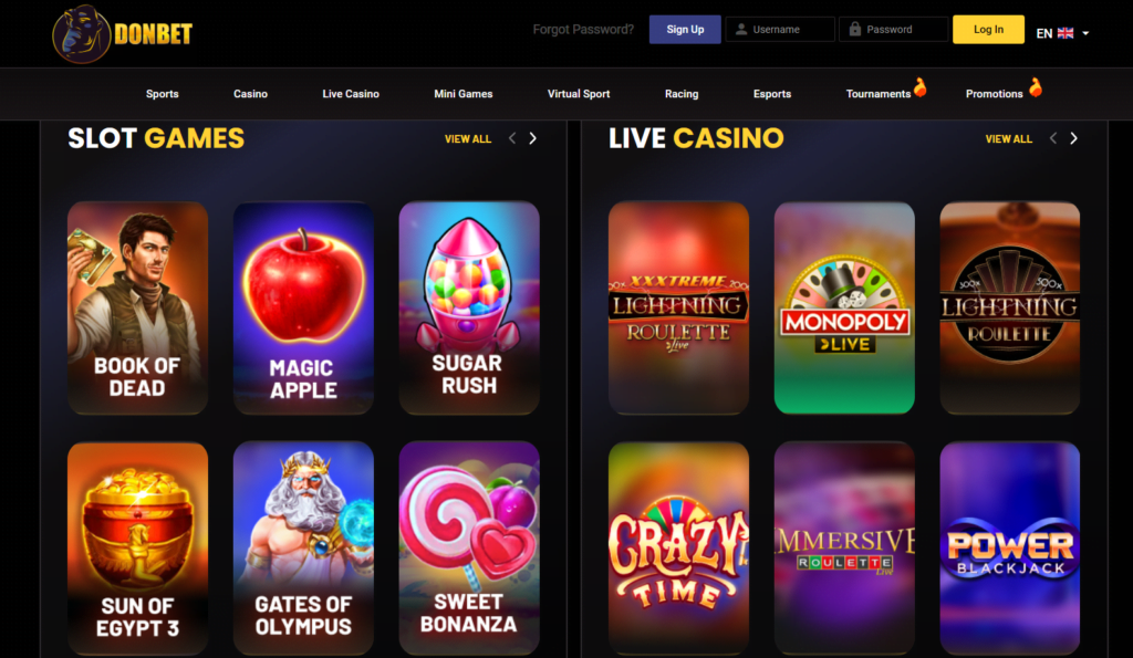 Donbet Live Casino