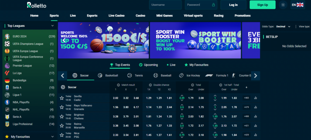 Rolletto Casino Sports Betting