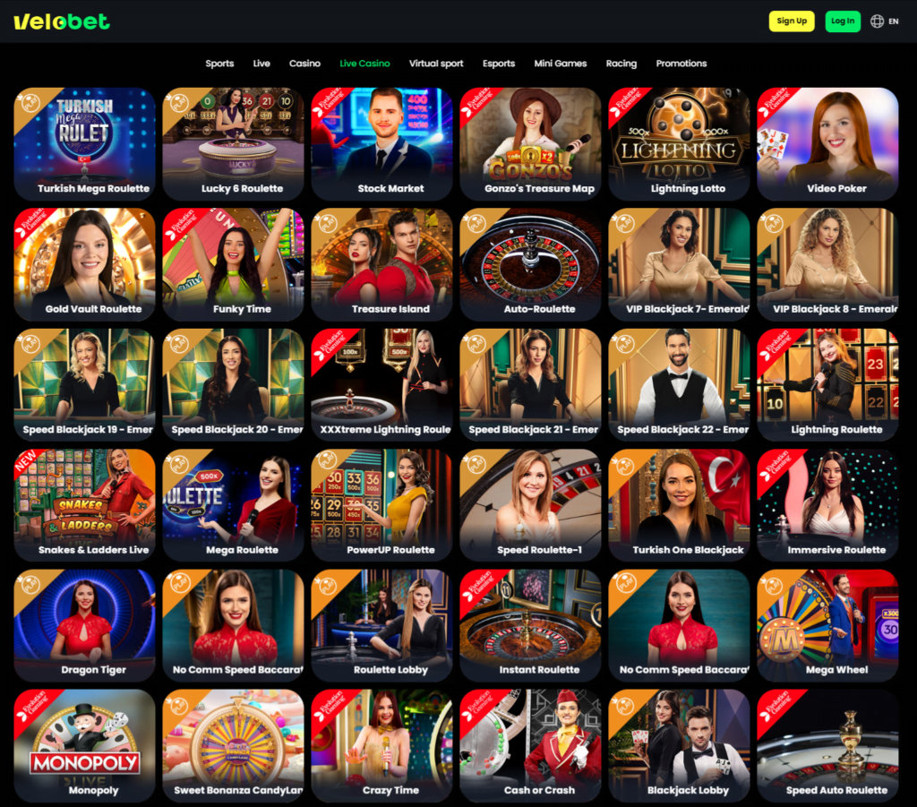 Velobet Casino Live Casino